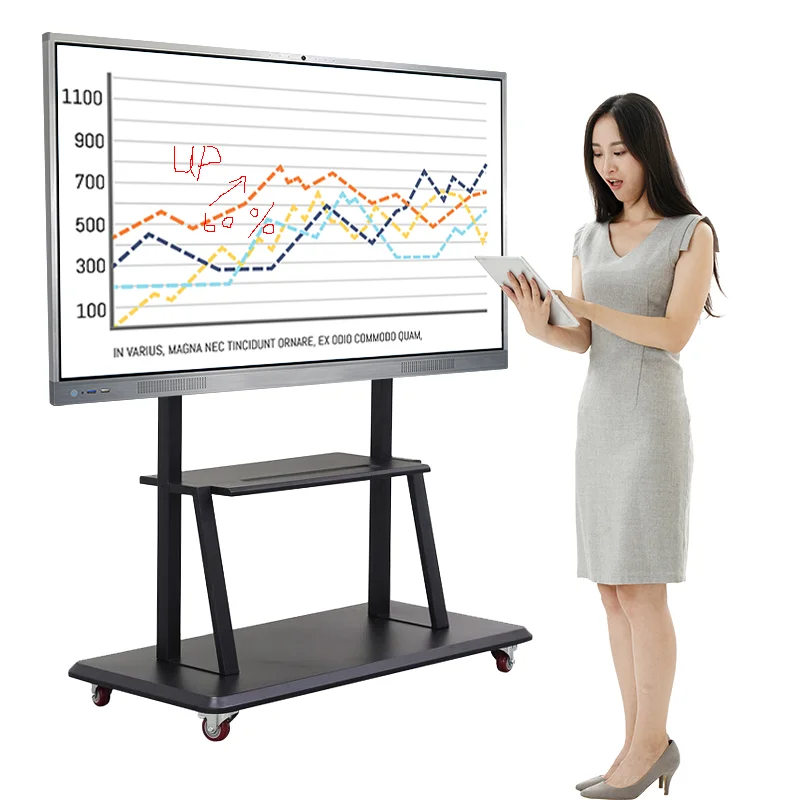 65 Inch Display Touch Screen Panel 4K Ultra Hd 4K Smart 75 Inch Portable Electronic Boards Interactive White Board