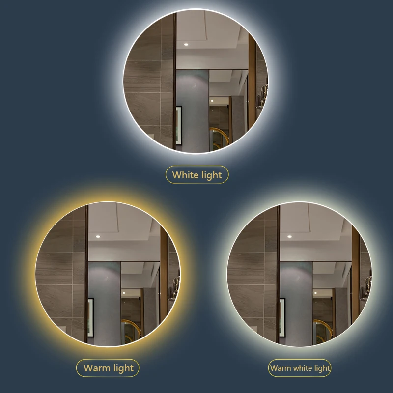 customs Hotel touch explosion-proof glass anti-fogging led mirror touch switch bathroom mirror smart lighted