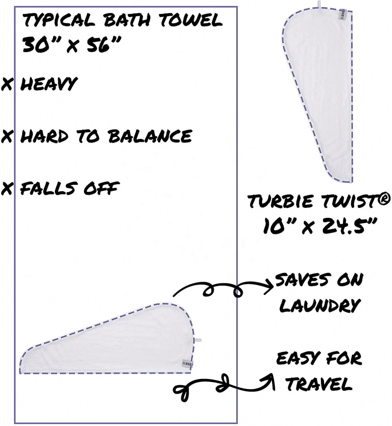 Wholesale High Quality Waffle Hair Turban Sustainable Hair Towel Quick Drying Soft Turban Waffle Microfiber Dry Hair Towel