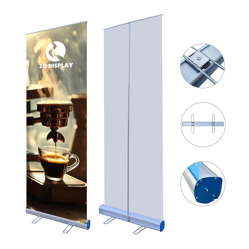 Best Price Luxury Roll up Banner Stand 80*200 Aluminum Poster Display Rack Printed Rollup Stand for Exhibition Use