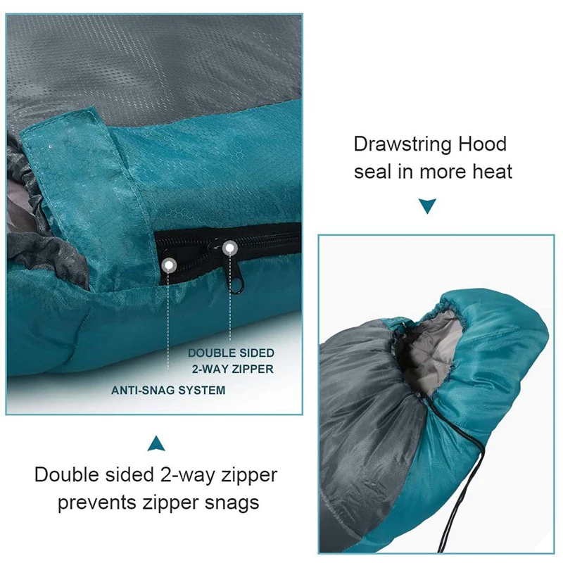 Outdoor Mummy Sleeping Bags Unique Comfortable Camping Hiking With Compression Sack