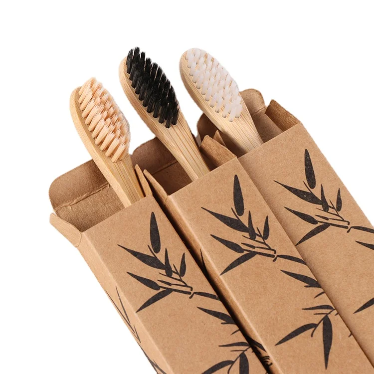 Wooden Toothbrush Solid Bamboo Handle Soft Fibre Eco-Friendly Teeth Brushes Dental Cleaning Adult Oral Care Healthy Products