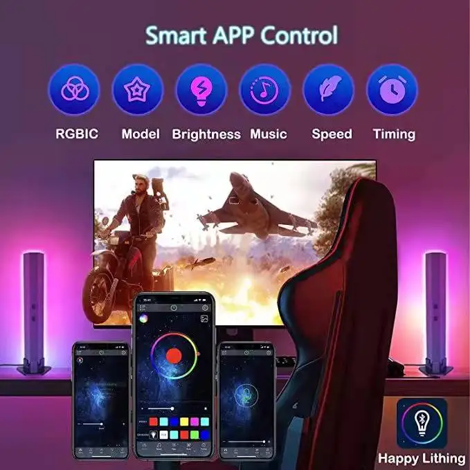 Hot Sale Flow Light Bar APP Control Smart LED Light Bars Smart Ambient Light For Entertainment PC TV Room Decoration