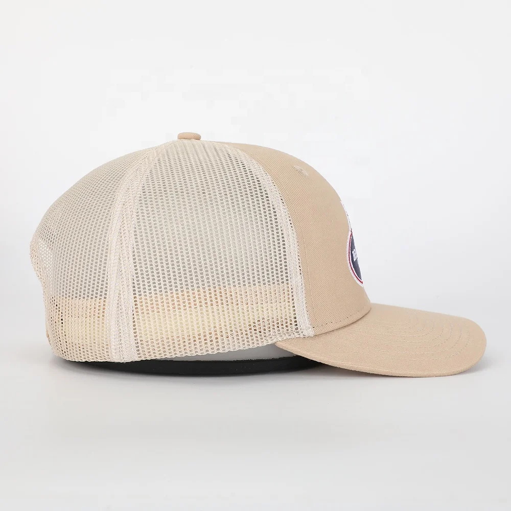 Wholesale Custom Embroidery Logo Mesh Gorras BSCI High Quality 6 Panel Trucker Cap Sports Mens Camel 100% Cotton Classics Hat