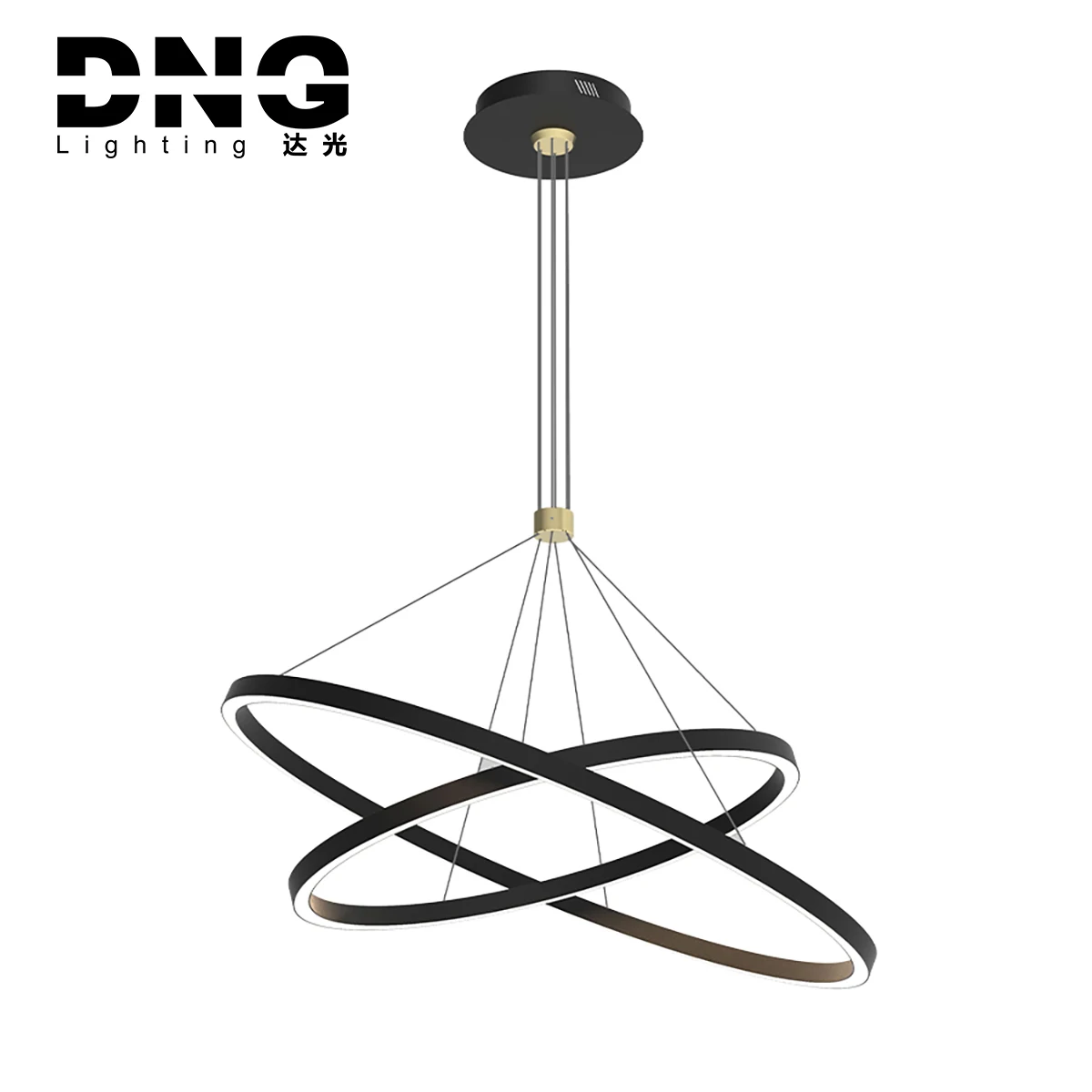 DNG Home Indoor Ceiling Light Nordic Restaurant Modern Minimalist Pendant Light Ring Circle Living Room LED Chandeliers Light