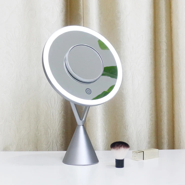 2023 NEW Arrival Popular Table LED vanity Mirror 5X Magnifying Cosmetic Mirror with USB rechargeable mirror
