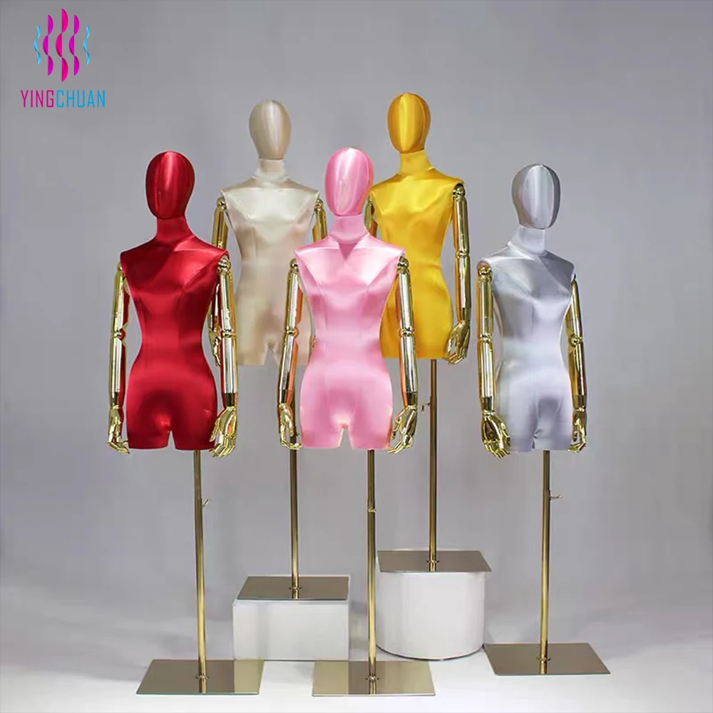 Fashion Lady Display Clothing Store Dress Form Torso Mannequin Woman Upper-body Half Body Display Mannequin With Hand