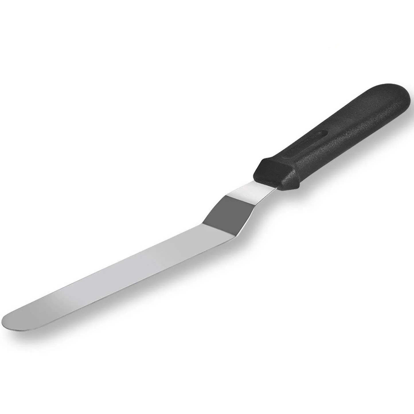 High Quality 10 Inch Stainless Steel Curved Cake Spatula With Plastic Handle Butter Spatula Baking Tools
