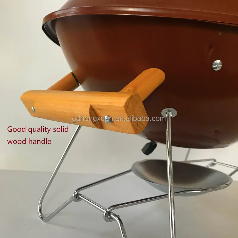 Hot Sale Portable Outdoor Rugby  American Football Charcoal BBQ Grill Camping Grill Brown with handle luxury coal barbecue