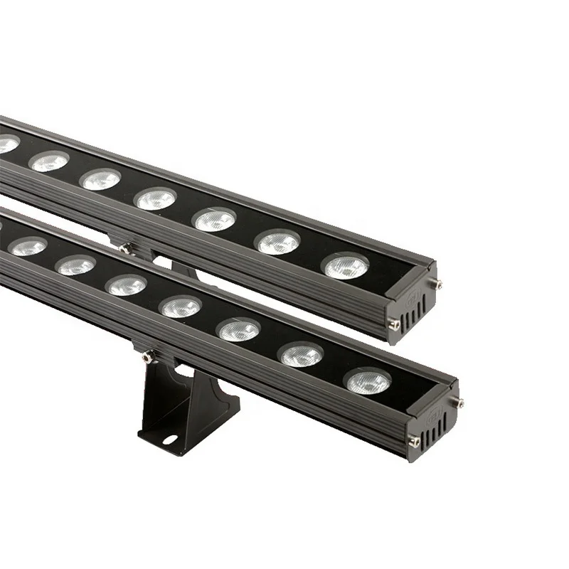 Factory price wholesale 24V 36W RGB DMX512 led wall washer light 18W 24W 12W led bar wall washer light LED AC85-265V single colo