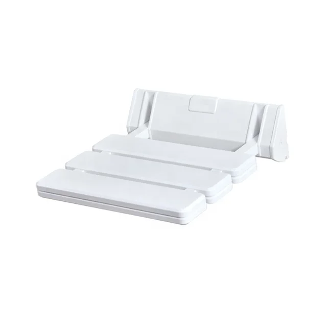 Cheap Plastic Shower Chair White Wall Mounted Folding Shower Seat
