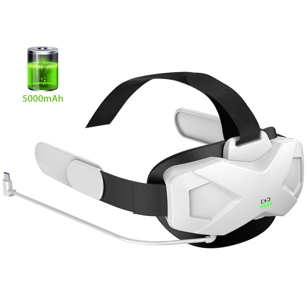 Suitable for Oculus Quest 2 VR Accessories Adjustable and Replaceable High-Capacity Power Bank Charging Headband