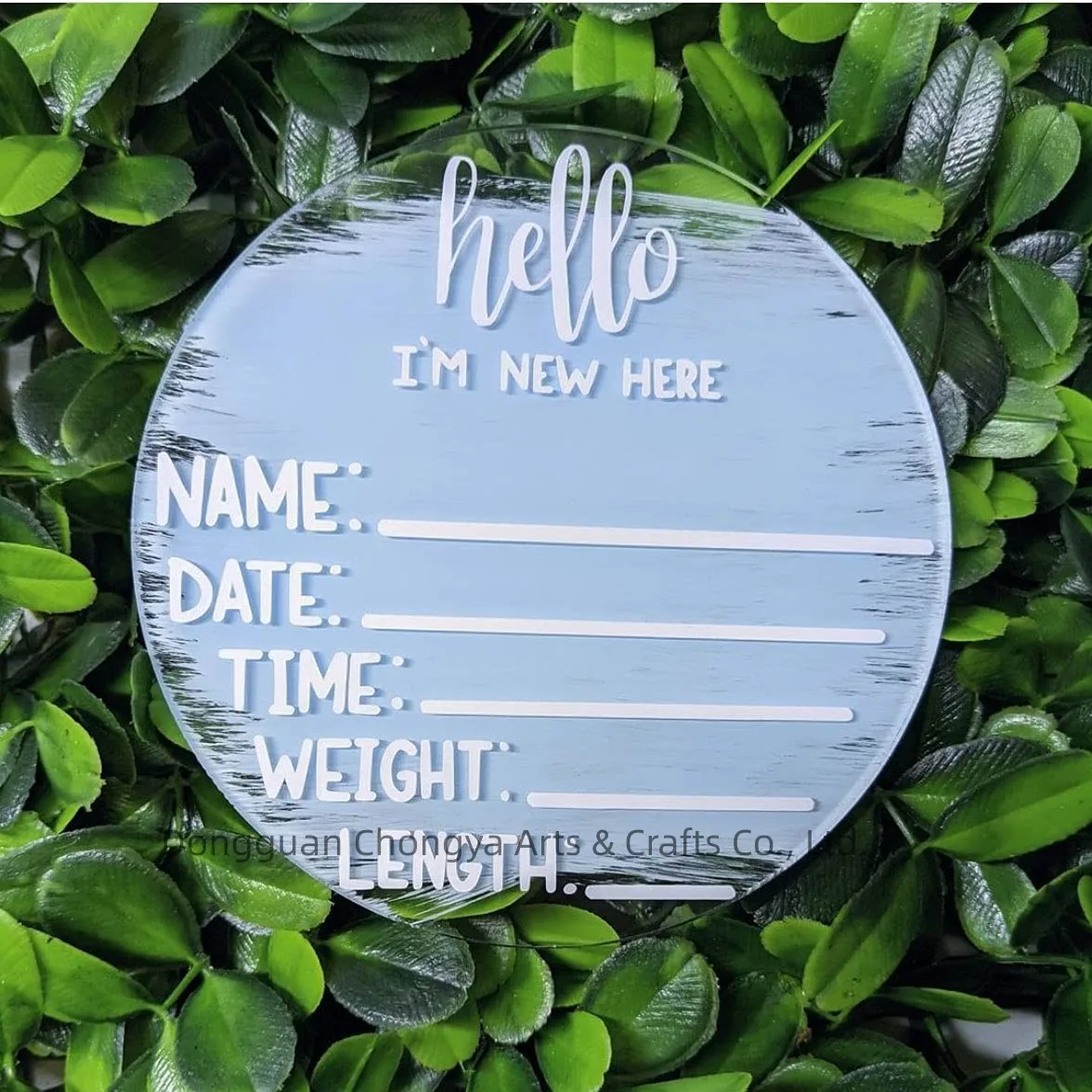 Clear Circle 4 Inch Acrylic Plexiglass Disc Transparent Round Acrylic Sign for Milestone Markers Laser Cutting and Engraving