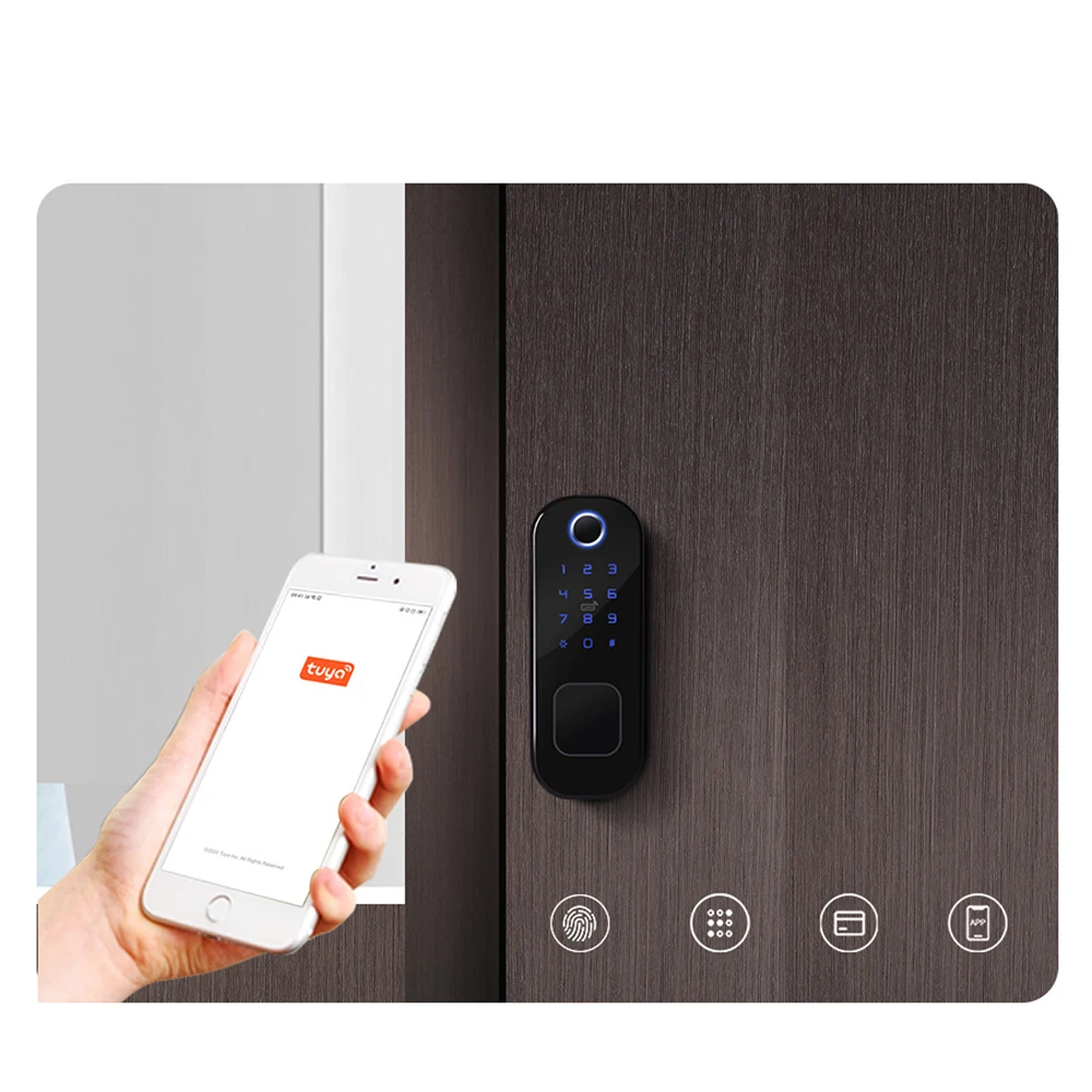 Eseye Outdoor Waterproof Wifi Remote Control Electric Tuya Wifi Double Sided Fingerprint Gate Lock