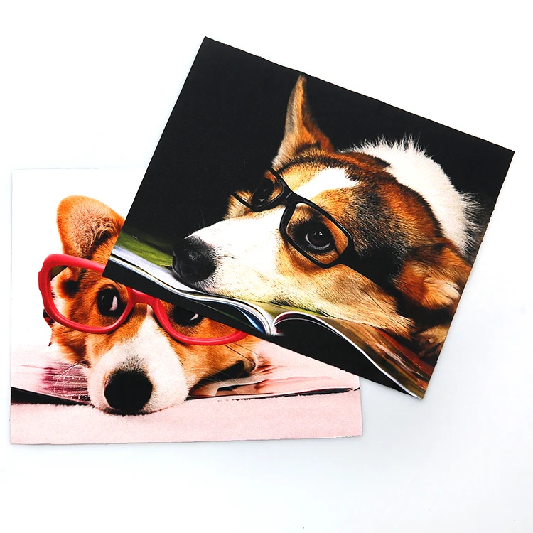 Custom Print Digital Printed Glasses Cleaning Cloth Double Sided Eyeglasses Microfiber Cleaning Cloth