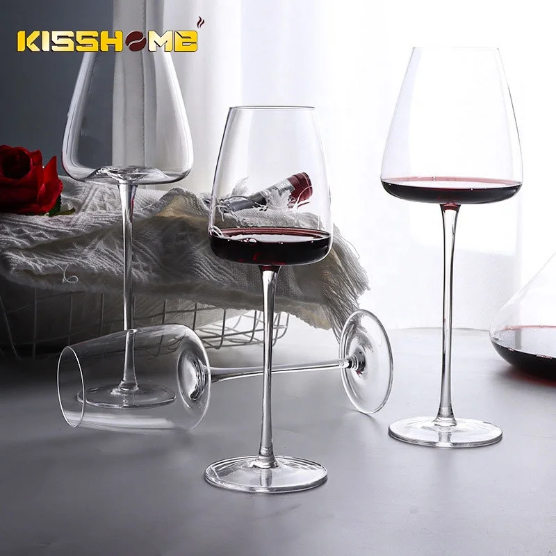 Big Belly Tasting Cup Creative Convex Bottom Red Wine Glasses Burgundy Bordeaux Goblet Ultra Thin Crystal Red Wine Glass
