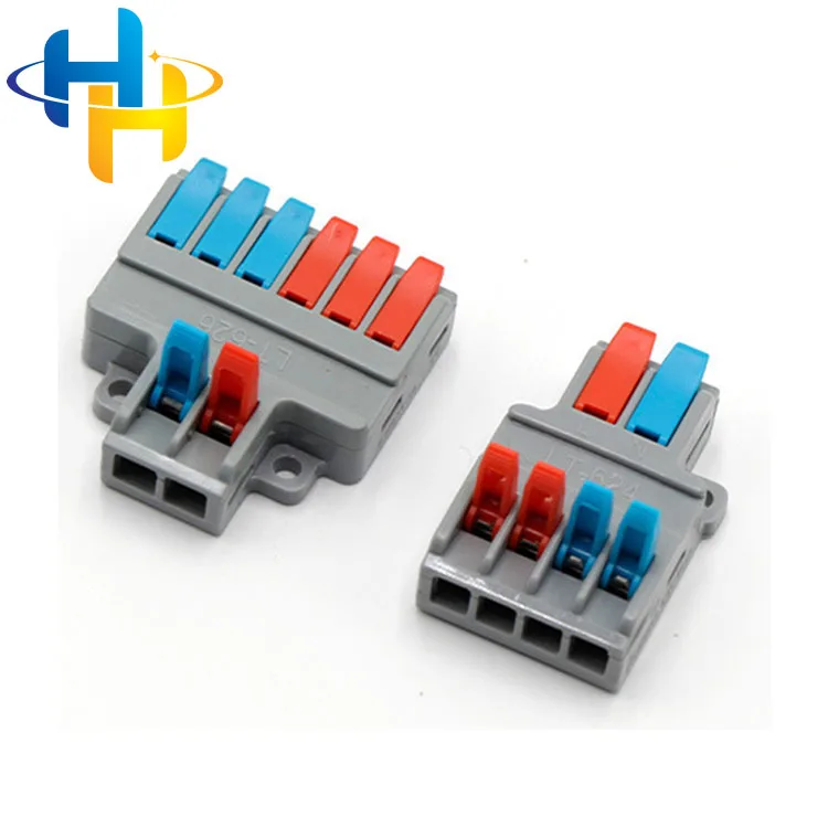 Кабельный терминал для электрических кабелей, 35 А, пластмассовый, PA, латунный, контактный, металлический, 2 входа, 6 выходных линий, быстрый проводной соединитель для подключения кабеля