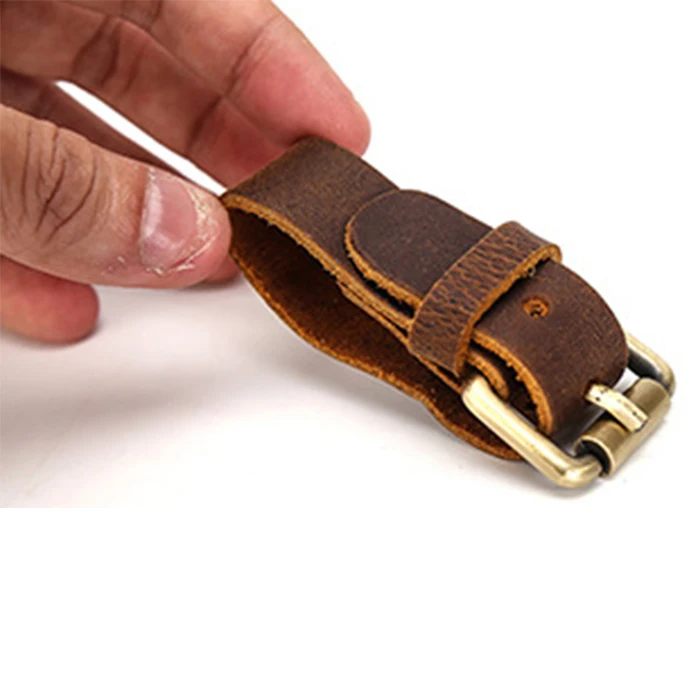 Luxury Genuine Crazy Horse Leather Personalized Embossed Logo Business Travel Airline Card Set Name Luggage Tags