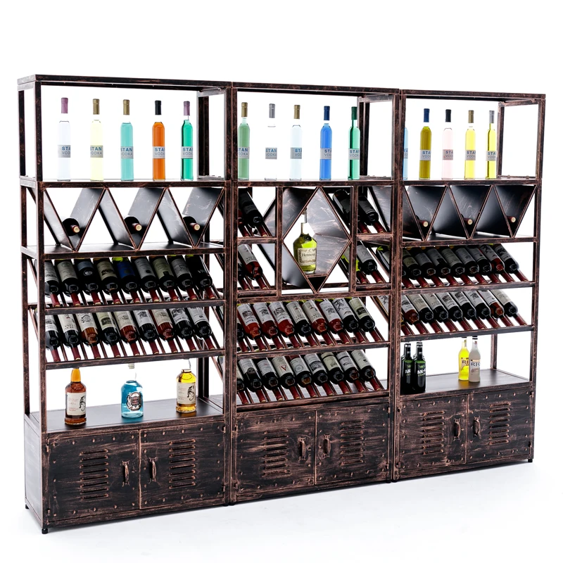 
Modern and fashion design wooden red customized wine cabinet 