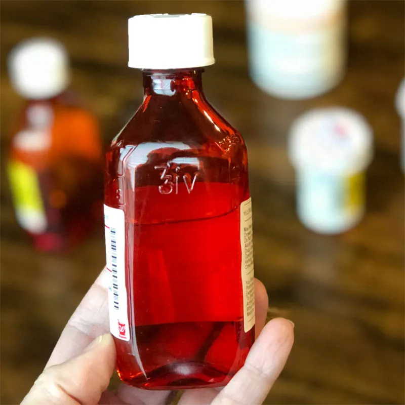 4oz Fluid Oval Pharmacy Liquid Medicine Rx Cough Syrup Bottles 1000mg