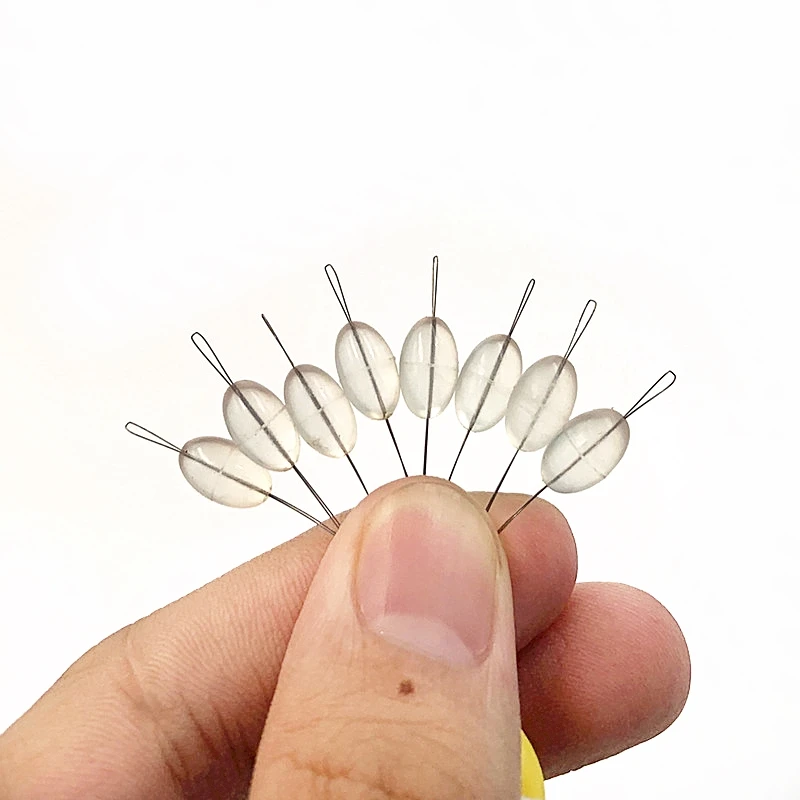 Top Right AC009 High Quality Rubber Oval Float Stopper Fishing Olive Bobber Stops Main Line Beads Stopper