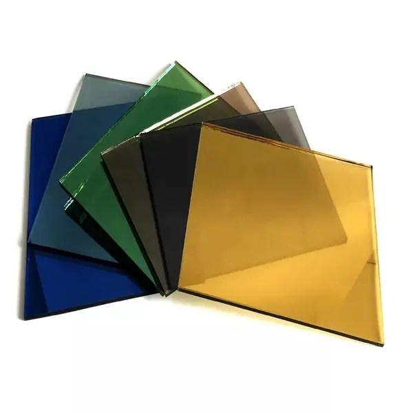 dark blue reflective glass for building hotel 4mm 5mm 5.5mm 6mm 8mm 10mm flat float glass solar living room decorations