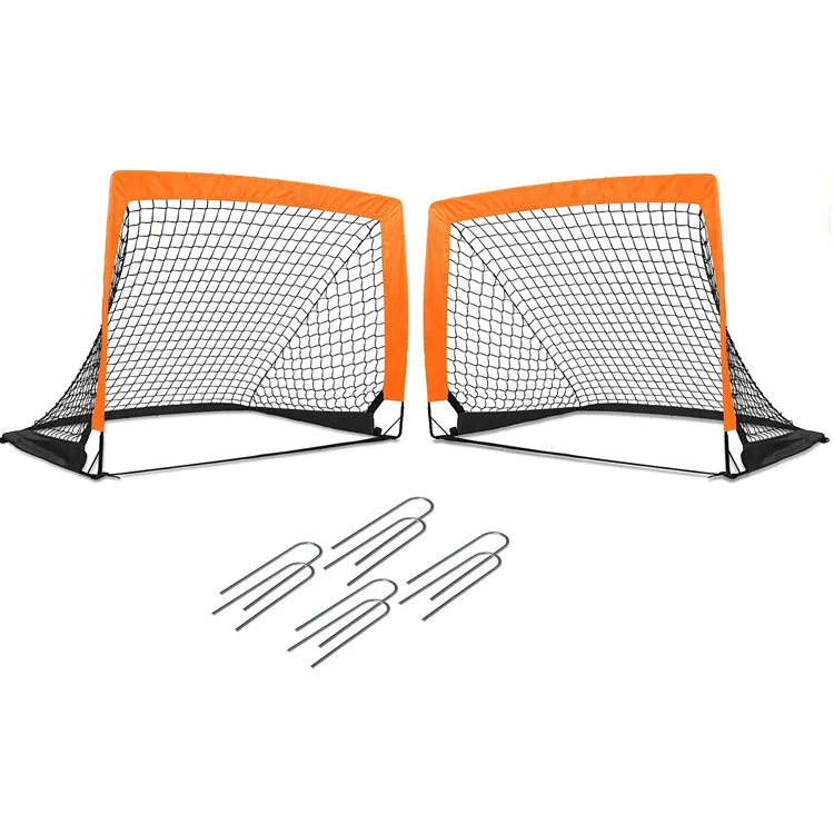 Backyard pop up portable football gate post Mini folding square pop up soccer goals for training