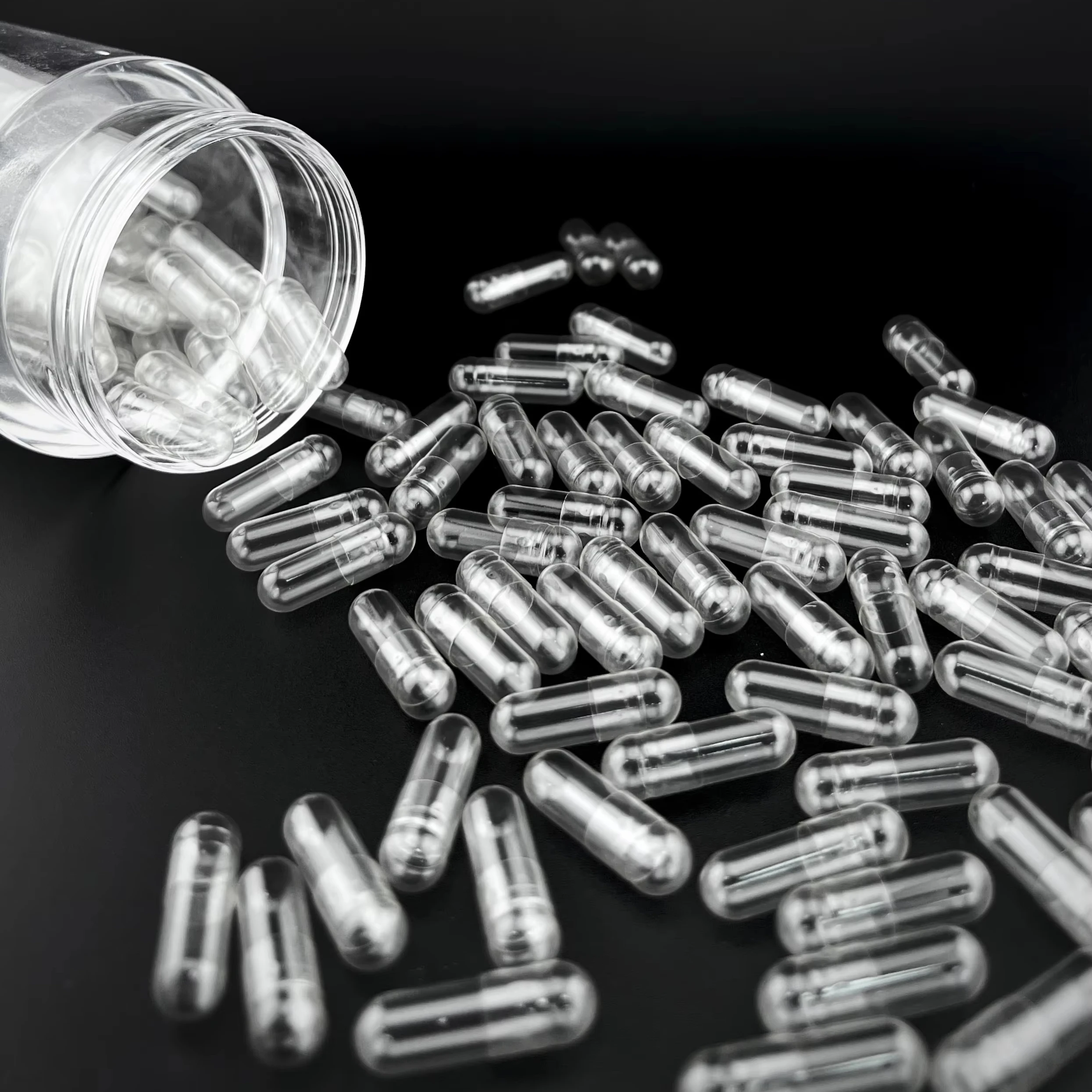 Лидер продаж капсулы HPMC прозрачные пустые вегетарианские натуральные веганские Размер 00 0 1 Халяльные сертифицированные GMP Pullulan