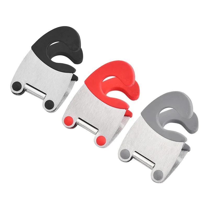 Stainless Steel Pot Spoon Holder Anti-Scald Spoon Spatula Fixed Clamp Silicone Pot Clip