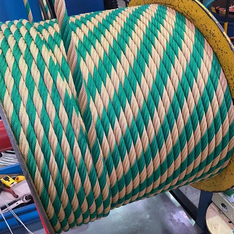 Playground 6 Strand Reinforced Steel  Wire Rope PP combination Rope 16mm