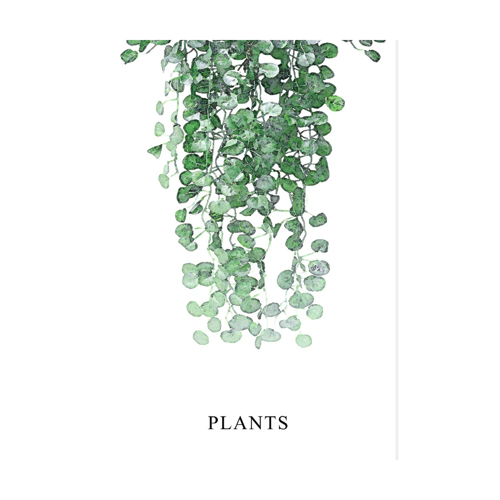 Nordic simple small fresh plant leaves decorative painting materials hanging painting living room bedroom hanging painting