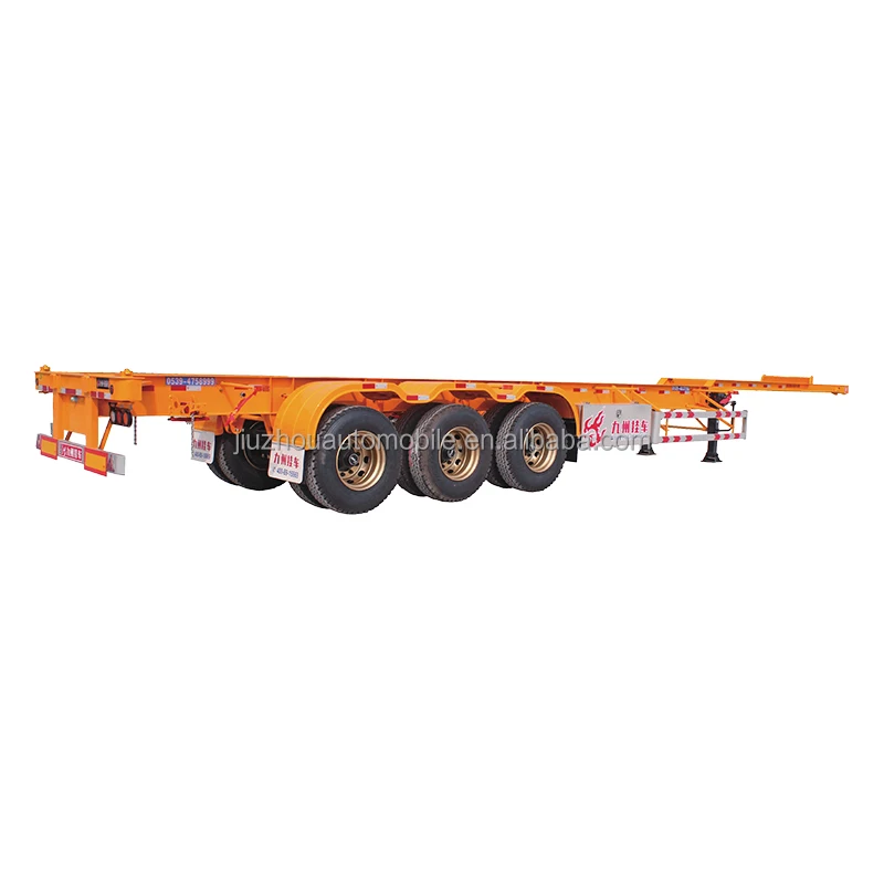JOZOTG  China 3 Axles Tractor Trailers 20ft 40 feet Container Chassis Skeletal Trailer Skeleton Semi Trailer