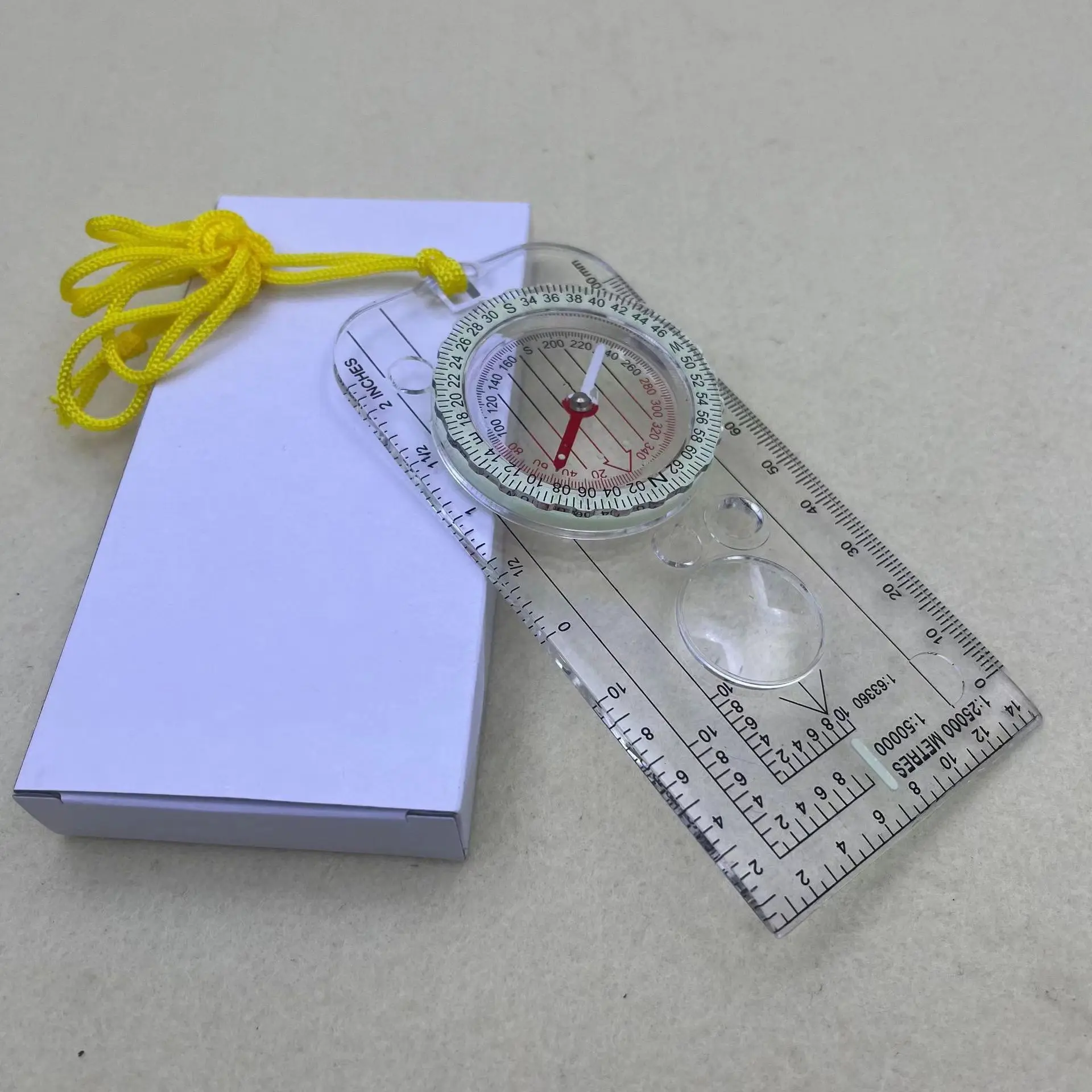 hot selling Transparent map measure orienteering compass with scale,Pocket compass,promotion gift