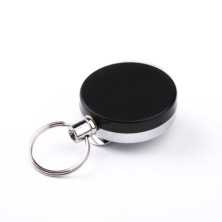 Extra Heavy Duty 4cm Stainless Steel Wire Cable PVC Cable Badge Reel for ID Card Pass Key Name Card Holder with Back Clip