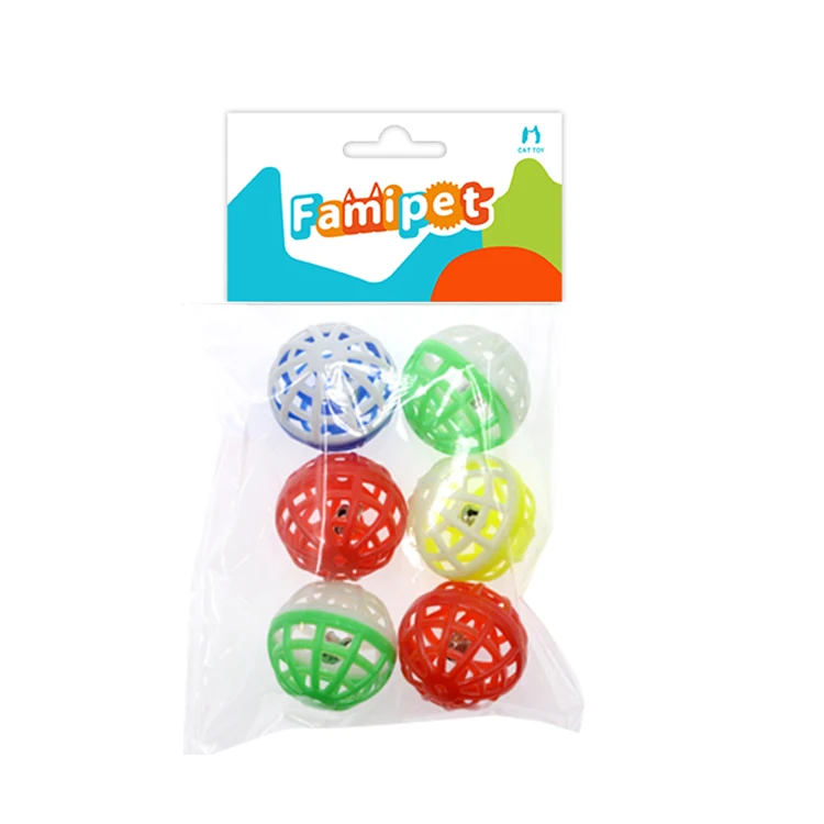 
Professional Manufacture Funny Plain Plastic Balls With Bells Competitive Price Interactive Cat Toy 