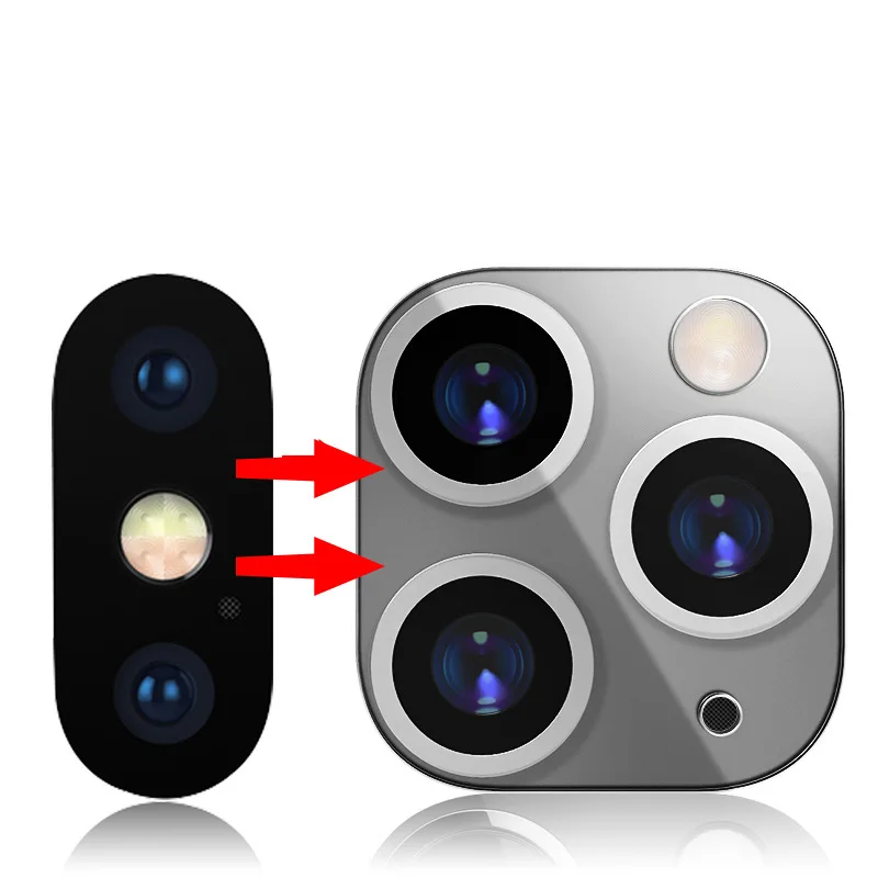 for iphone X XS MAX second to 11proMAX lens protection film circle iPhone explosive modification camera modification