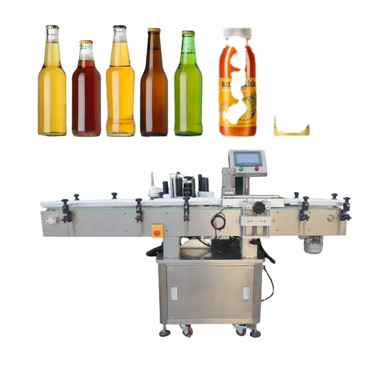 
JB-LT100 labelling machine for round flat bottles semi-automatic 