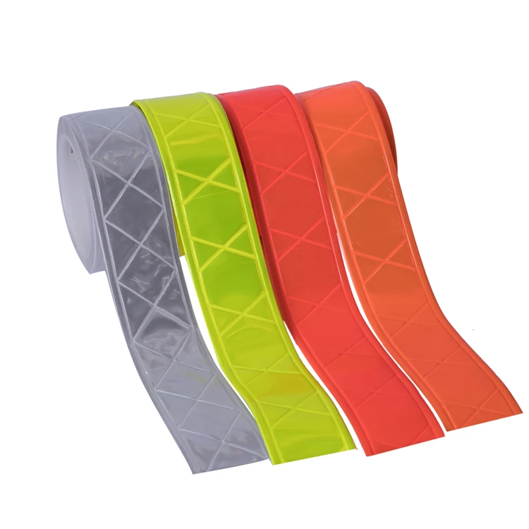 Lianxing EN20471 high light visibility pvc crystal lattice reflective tape reflector strip for traffic safety workwear uniform