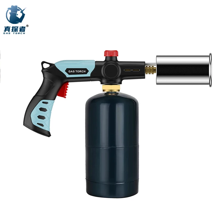 GF-8010 custom camping outdoor barbecue charcoal blow torch butane gas fire flame gun brazing torch lighter