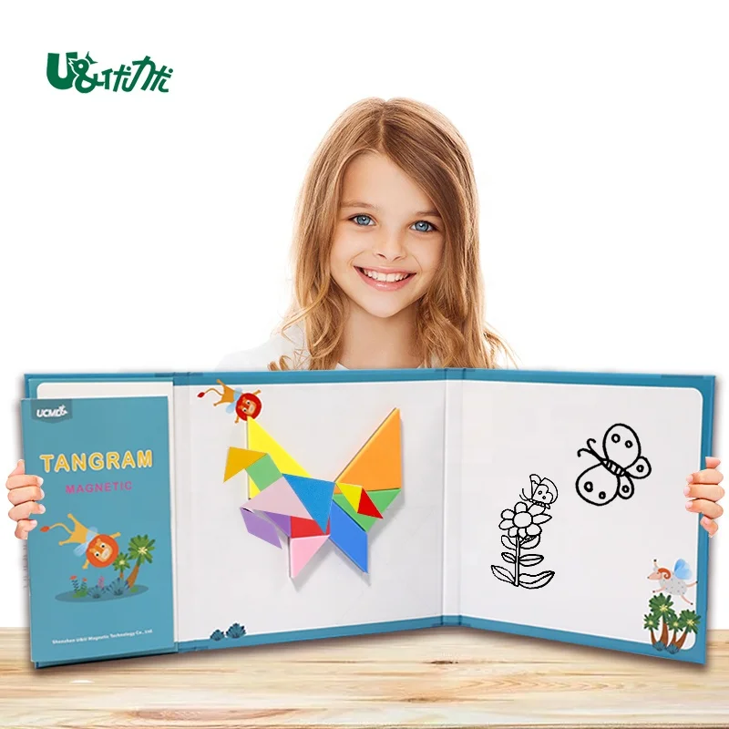 UCMD New Design Children Puzzle Games Kids Magnetic Puzzles Magnetic Tangram