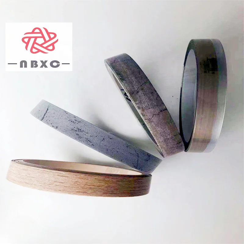 tapa canto Wooden finish edge banding/Pre-glued/ PVC edge banding tape for furniture board kitchen