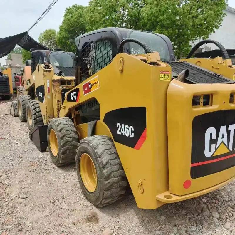 Good quality high power used mini skid steer loader cat 246c 246d skid steer loader cat 246c for sale