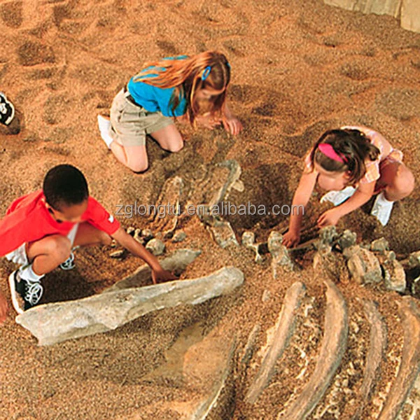 Kids Game Park Digging For Dinosaur Bones At Amusement Park