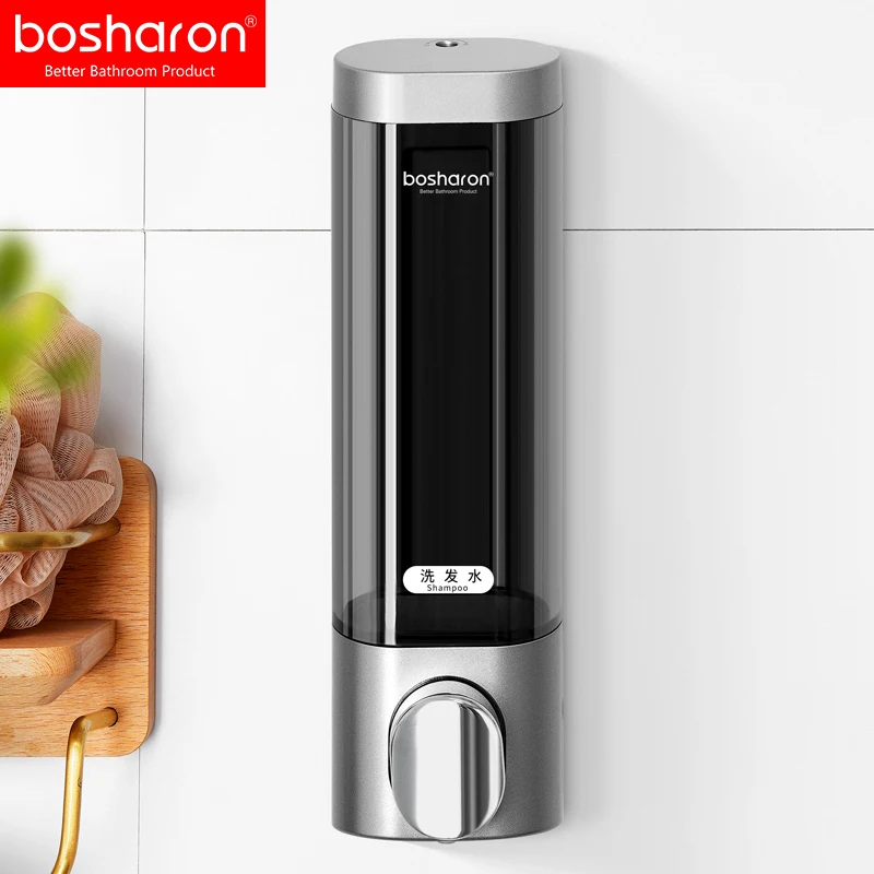 Bathroom Wall mounted Triple 300ML single Conditioner Shampoo dispenser hotel Plastic black 3 Shower Gel laundry soap dispenser