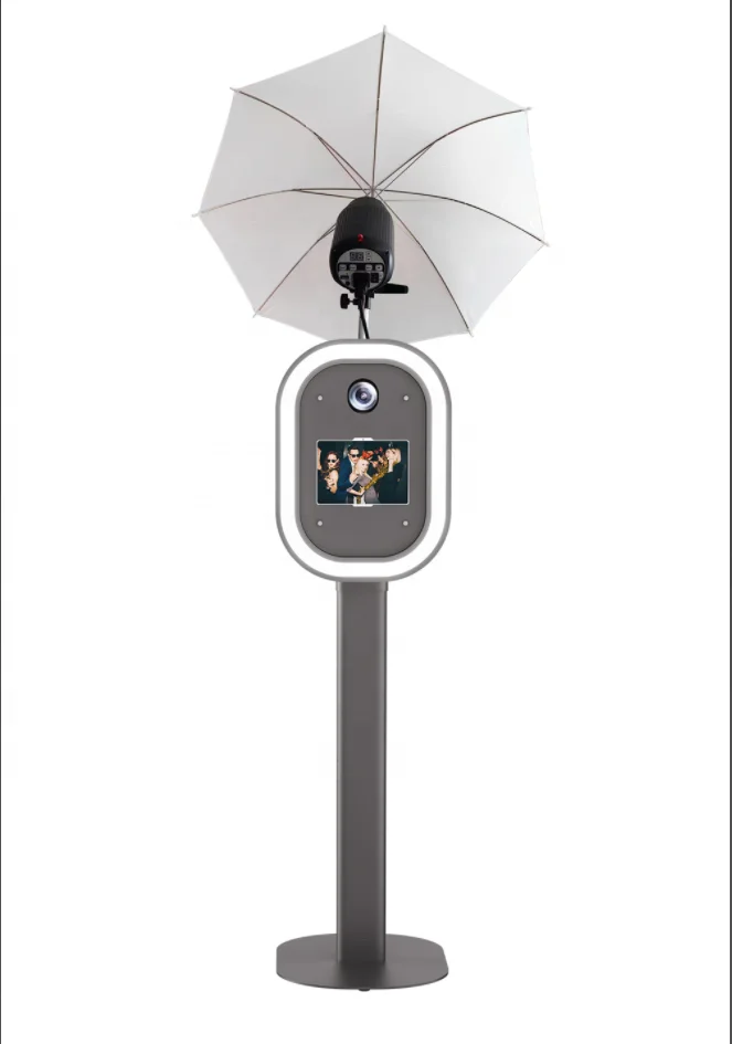 Factory direct commercial metal shell ipad oval dslr photo booth for wedding party event
