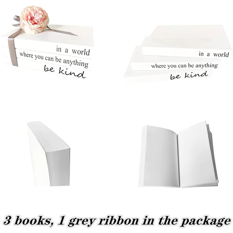 Оптовая продажа, декоративные книги с индивидуальным принтом для домашнего декора, современный декор для книг