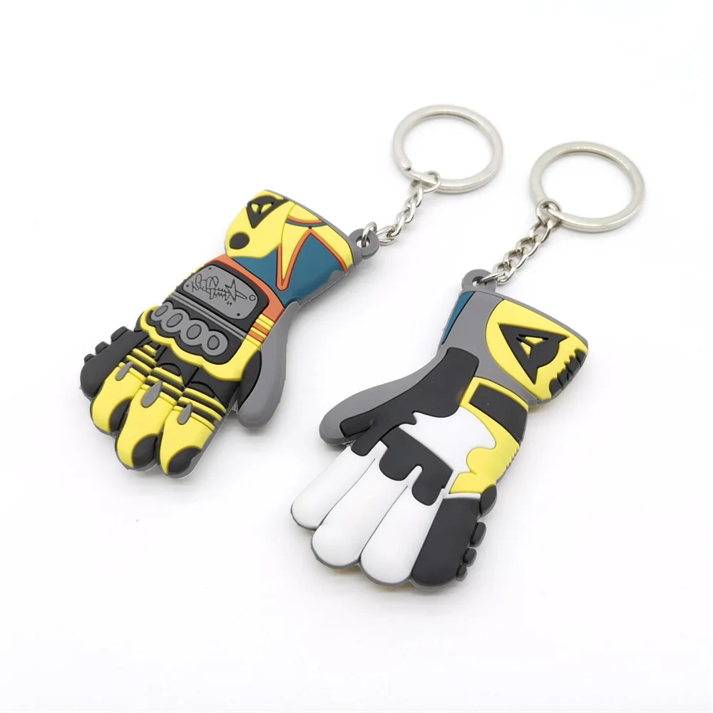 double sized soft pvc custom pendant keychain creative promotion gifts motorcycle hamlet racing suit  keychain