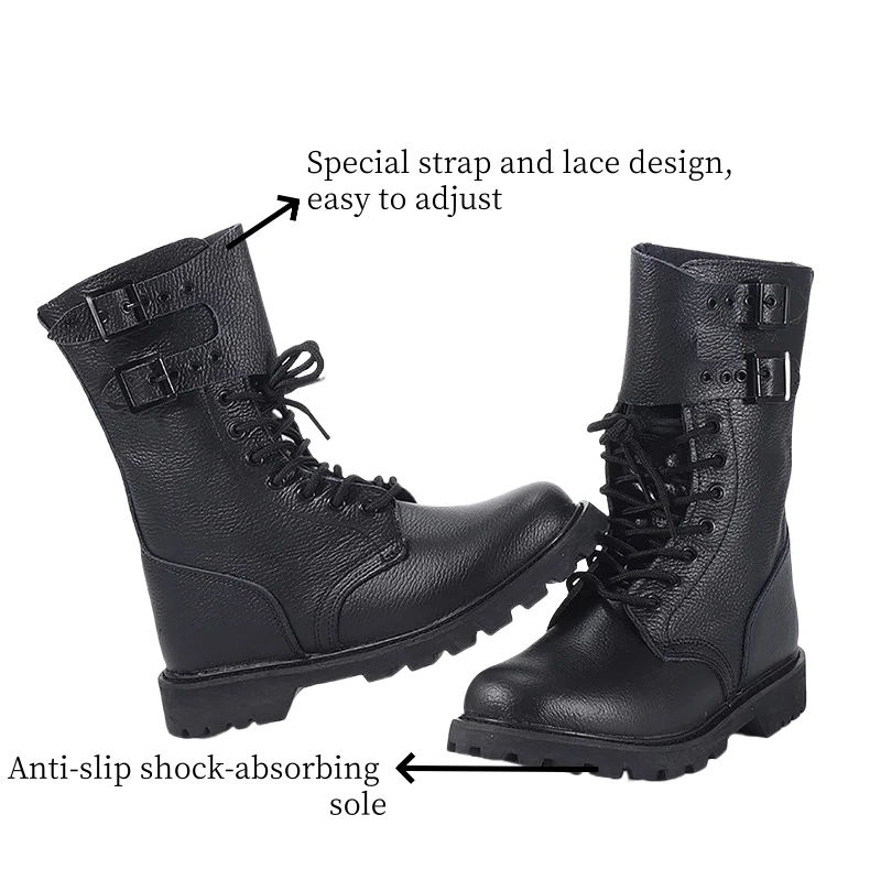 Customizable size Unisex anti-slip breathable lace-up fashion training black outdoor sports Tactical Boot