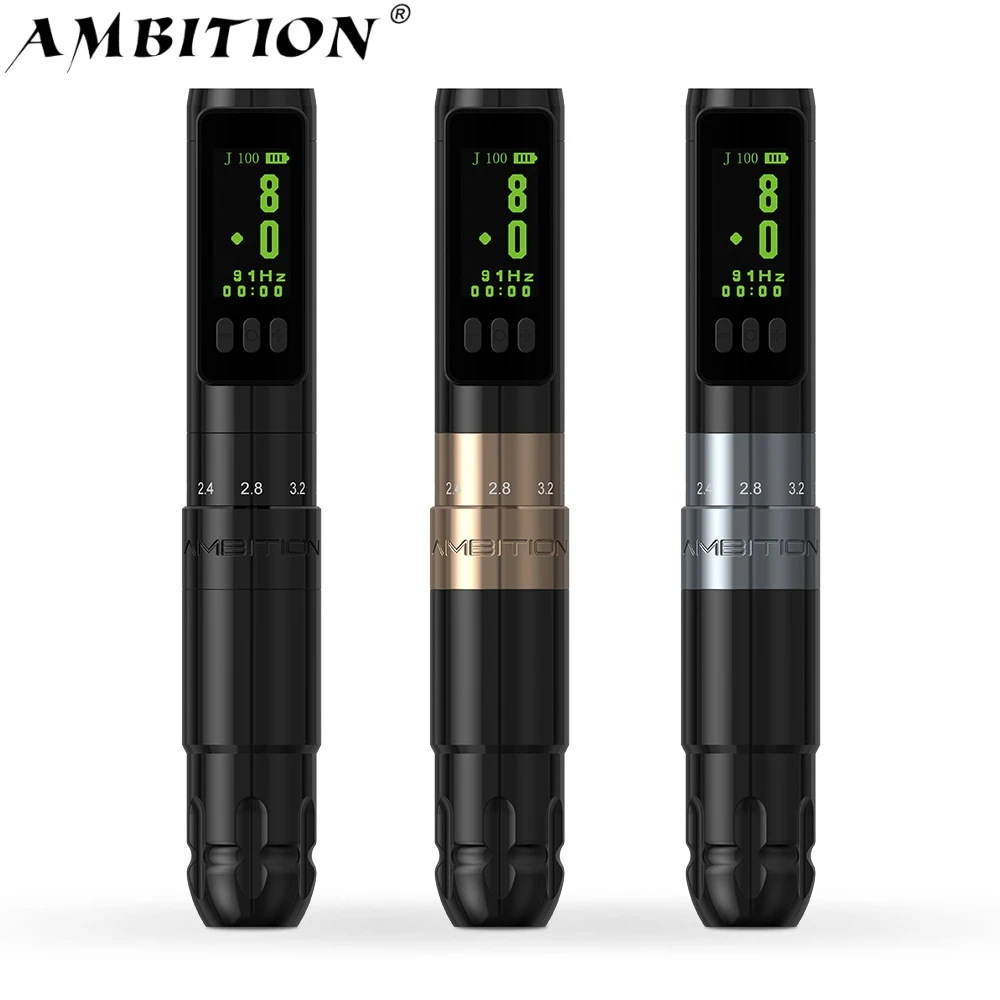 Ambition Sally 2.0-3.5mm Adjustable Stroke Smp Wireless Eyebrow Tattoo P M U Permanent Makeup Pen Machine for Eyeliner Lips