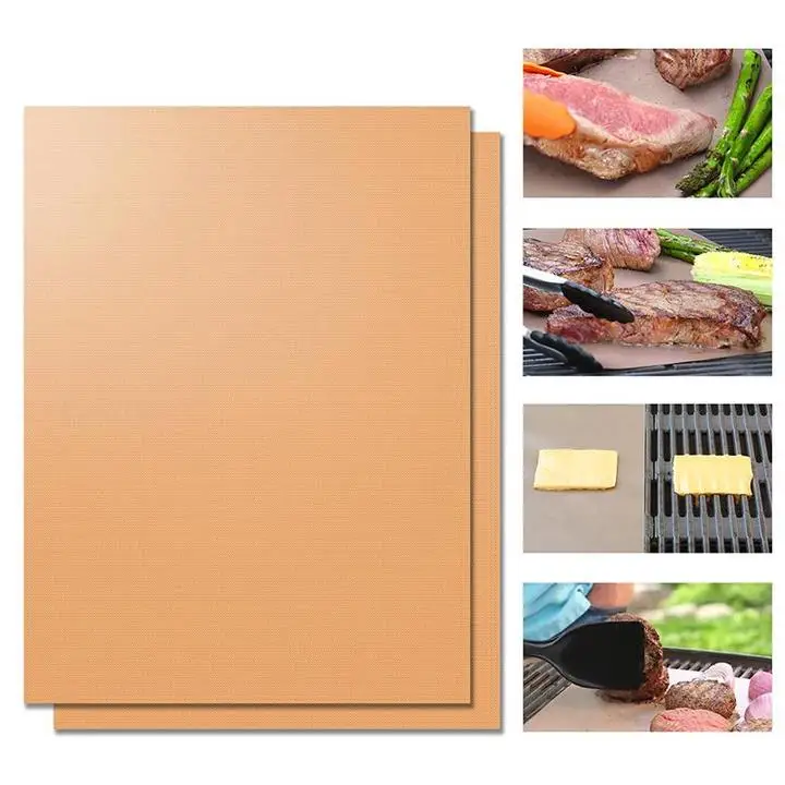 
Best Selling PTFE BBQ Grill Mat Cooking Mat Easy To Clean Non-Stick Reusable Oven Liner 
